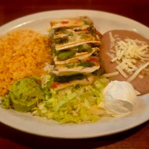 veggie quesdilla dinner