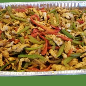 Chicken fajitas tray